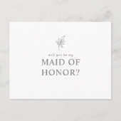 クラシックメイド・オブ・オーナー（花嫁付き添い人） インビテーションポストカード (正面)
