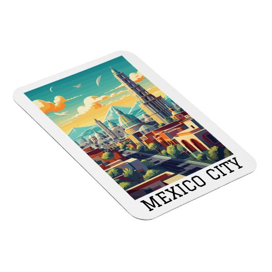 クラシックメキシコシティCDMXレトロヴィンテージトラベル マグネット (右側)