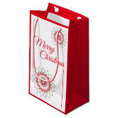 クラシックメダリオンスノーフレーク スモールペーパーバッグ (正面アングル)