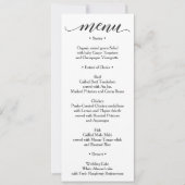 クラシックメニュー – のメ結婚ニューまたはブライダルシャワー 招待状 (正面)