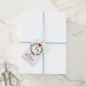 クラシックメリークリスマスウィンターホリデーリース ギフトタグ (より糸付き)