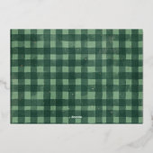 クラシックメリークリスマスグリーンジンガムカスタム写真 箔シーズンカード (裏面)