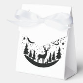 クラシックメリークリスマスディアー&ツリーデザインアート フェイバーボックス (正面)