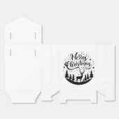 クラシックメリークリスマスディアー&ツリーデザインアート フェイバーボックス (見開き)