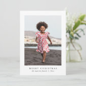 クラシックメリークリスマスドットプリントフォトカード シーズンカード (スタンド正面)