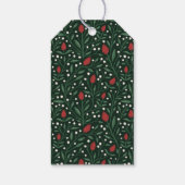 クラシックメリークリスマスパーソナライズされたフローラ ギフトタグ (裏面)