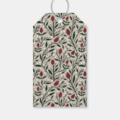 クラシックメリークリスマスパーソナライズされたフローラ ギフトタグ (裏面)