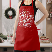 クラシックメリークリスマスフェスティバル赤と白 エプロン