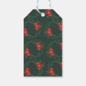 クラシックメリークリスマスフローラギフトラベル ギフトタグ (裏面)
