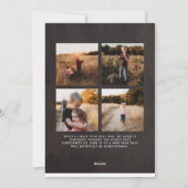 クラシックメリークリスマスフローラフォトホリデーカード シーズンカード (裏面)