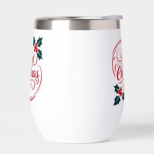 クラシックメリークリスマスホリーベリーホリデーアート (左面)