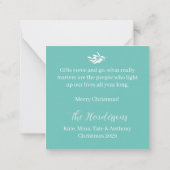 クラシックメリークリスマス予算 ノートカード (裏面)