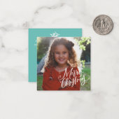 クラシックメリークリスマス予算 ノートカード (正面/裏面インサイチュ)