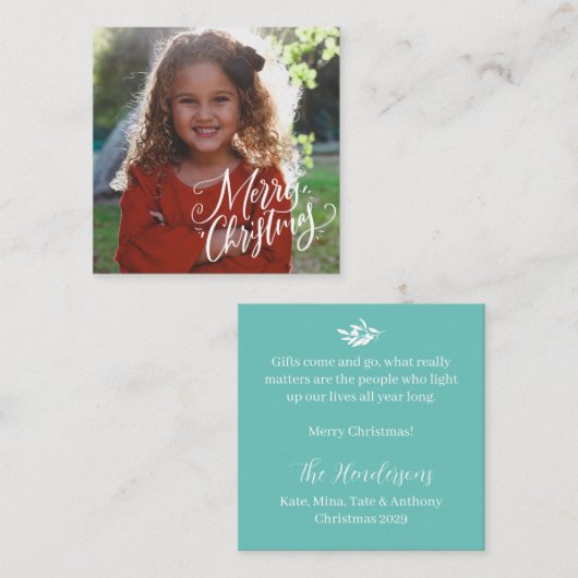 クラシックメリークリスマス予算 ノートカード (正面/裏面)