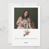 クラシックメリークリスマス冬の動物のリース写真 シーズンカード (裏面)