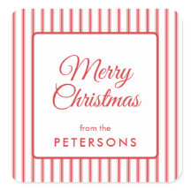 クラシックメリークリスマス広場ステッカー