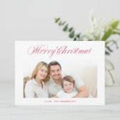 クラシックメリークリスマス書道レタリング シーズンカード (スタンド正面)