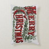 クラシックメリークリスマス装飾枕 アクセントクッション (正面(垂直))