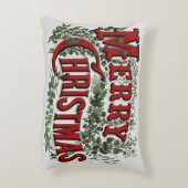 クラシックメリークリスマス装飾枕 アクセントクッション (裏面(縦))