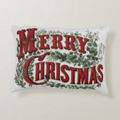 クラシックメリークリスマス装飾枕 アクセントクッション (裏面)