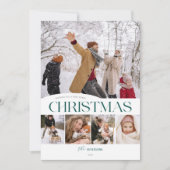 クラシックメリークリスマス5写真クリスマスカード シーズンカード (正面)