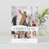 クラシックメリークリスマス5写真クリスマスカード シーズンカード (スタンド正面)