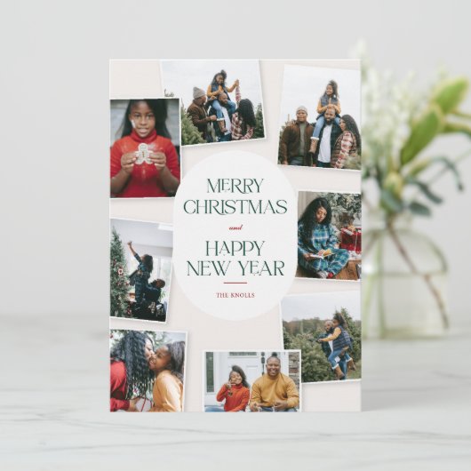 クラシックメリークリスマス8フォトコラージュ シーズンカード (スタンド正面)