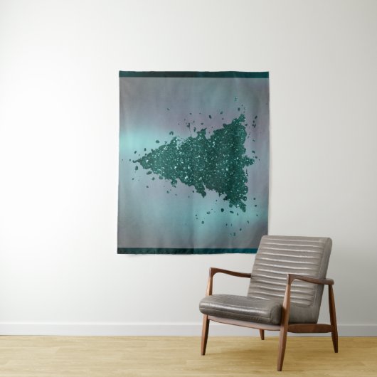 クラシックメリークリスマス |ゴージャスはっきりしたな緑の木 タペストリー (インサイチュ)