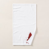 クラシックメリークリスマス |リッチクリムゾンレッドツリー バスタオルセット (ハンドタオル)