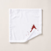 クラシックメリークリスマス |リッチクリムゾンレッドツリー バスタオルセット (ウォッシュタオル)