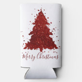 クラシックメリークリスマス |リッチフェスティバルクリムゾンレッド スリム缶クーラー (裏面)