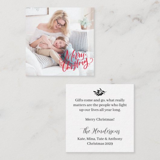 クラシックメリークリスマスBUDGETノートカード ノートカード (正面/裏面)