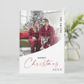 クラシックメリー・クリスマスの台本1枚モダン シーズンカード (スタンド正面)