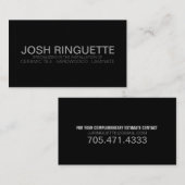 クラシックメンズブラックプロフェッショナル名刺 名刺 (正面/裏面)