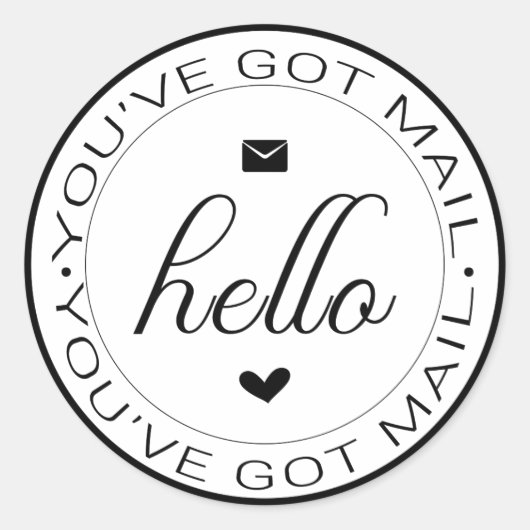 クラシックメール得ステッカー ラウンドシール (正面)