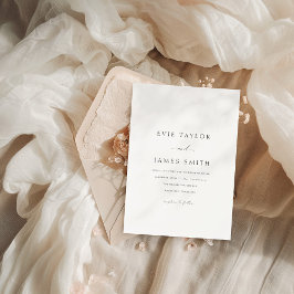 クラシックモダンエレガントバイブル詩の写真結婚の 招待状