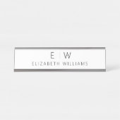クラシックモダンエレガントミニマル名 デスクネームプレート (正面)