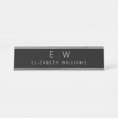 クラシックモダンエレガントミニマル名 デスクネームプレート (正面)