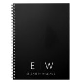 クラシックモダンエレガントミニマル名 ノートブック (正面)