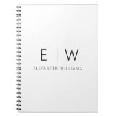 クラシックモダンエレガントミニマル名 ノートブック (正面)