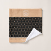 クラシックモダンエレガントミニマル名 バスタオルセット (ウォッシュタオル)