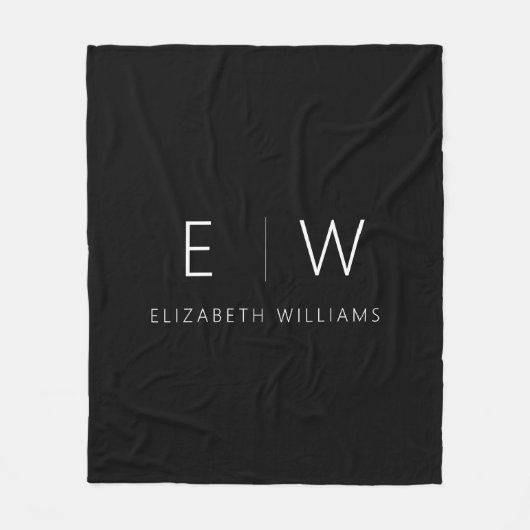 クラシックモダンエレガントミニマル名 フリースブランケット (正面)