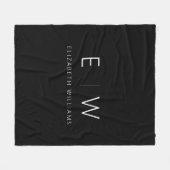 クラシックモダンエレガントミニマル名 フリースブランケット (正面(横))