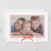 クラシックモダンエレガントRed Bow One写真 シーズンカード (正面)