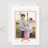 クラシックモダンエレガントRed Bow One写真 シーズンカード (正面)