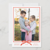 クラシックモダンエレガントRed Bow One写真 シーズンカード (正面)