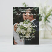 クラシックモダンエレガ結婚ントのミニマルシンプル サンキューカード (スタンド正面)