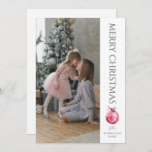 クラシックモダンクリスマス写真 シーズンカード (正面/裏面)