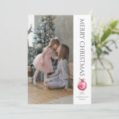 クラシックモダンクリスマス写真 シーズンカード (スタンド正面)