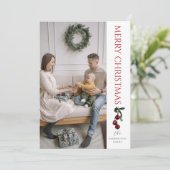 クラシックモダンクリスマス写真 シーズンカード (スタンド正面)